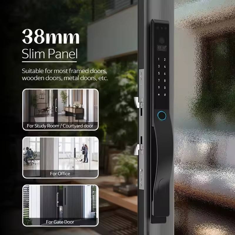 3D Face Recognition Lock Tuya Wifi Digital Electronic Lock Security Camera Intelligent Fingerprint Password Card Key Unlock