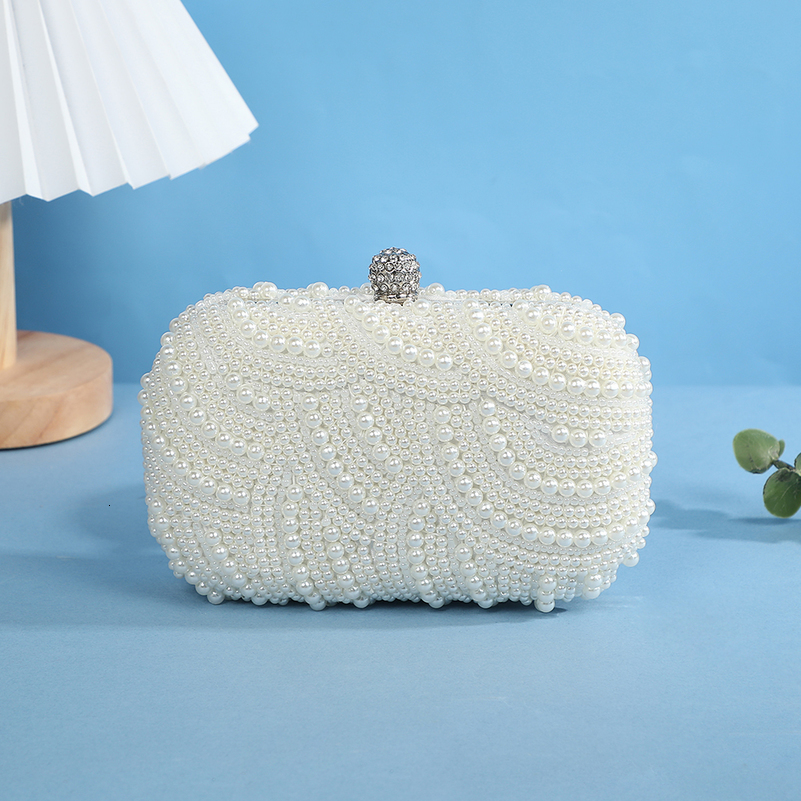Retro Style ious ner Dinner Bag Pearl Fashionable Practicaldecoration Women Handbag Party Wave Shape Evening 250226