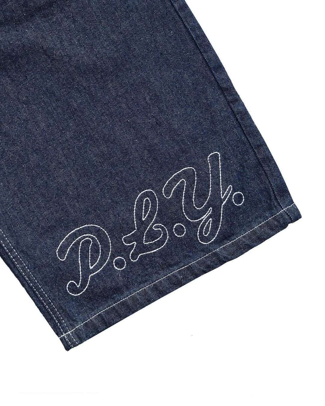 Y2k Hip Hop Vintage Loose Jorts Haruku Streetwear Summer Punk Rock Letter Embroidery Fashion Denim Shorts Men Clothing
