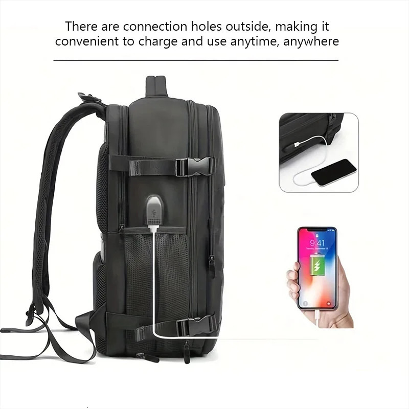 Ship from US Mens Large Travel Backpack 40x28x15 Cabin Bag for Women Airline Approved Waterproof Laptop Executive Work 250227FBB