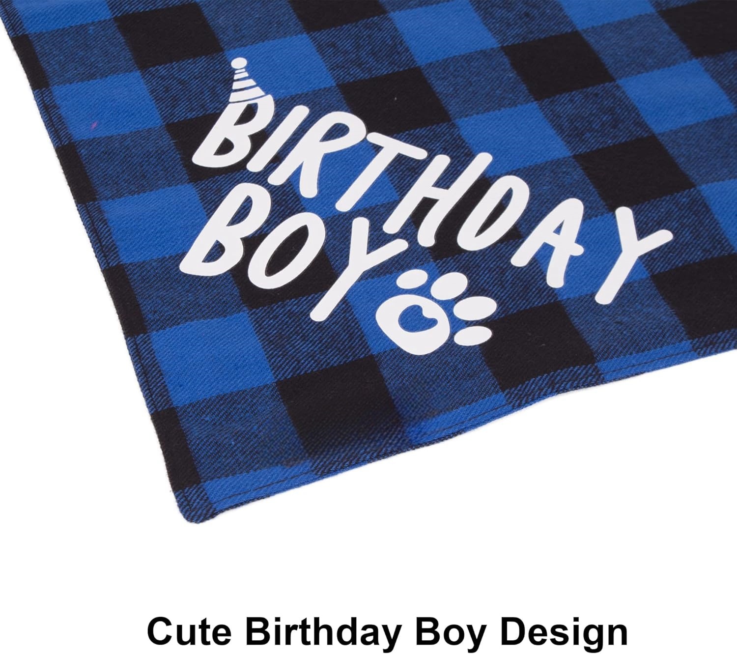 Dog Birthday Party Supplies, Multi Size Offered, Birthday Boy Dog Bandana, Dog Birthday Hat with Numbers for Medium Large Dogs Pets