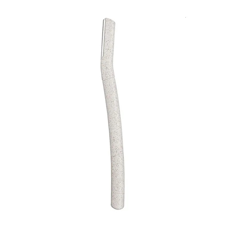 12 Pcs/Box Wheat Straw Face Eyebrow Razor for Women Dermaplane RazorBiodegradable Dermaplaning Tool with Precision Cover 250224