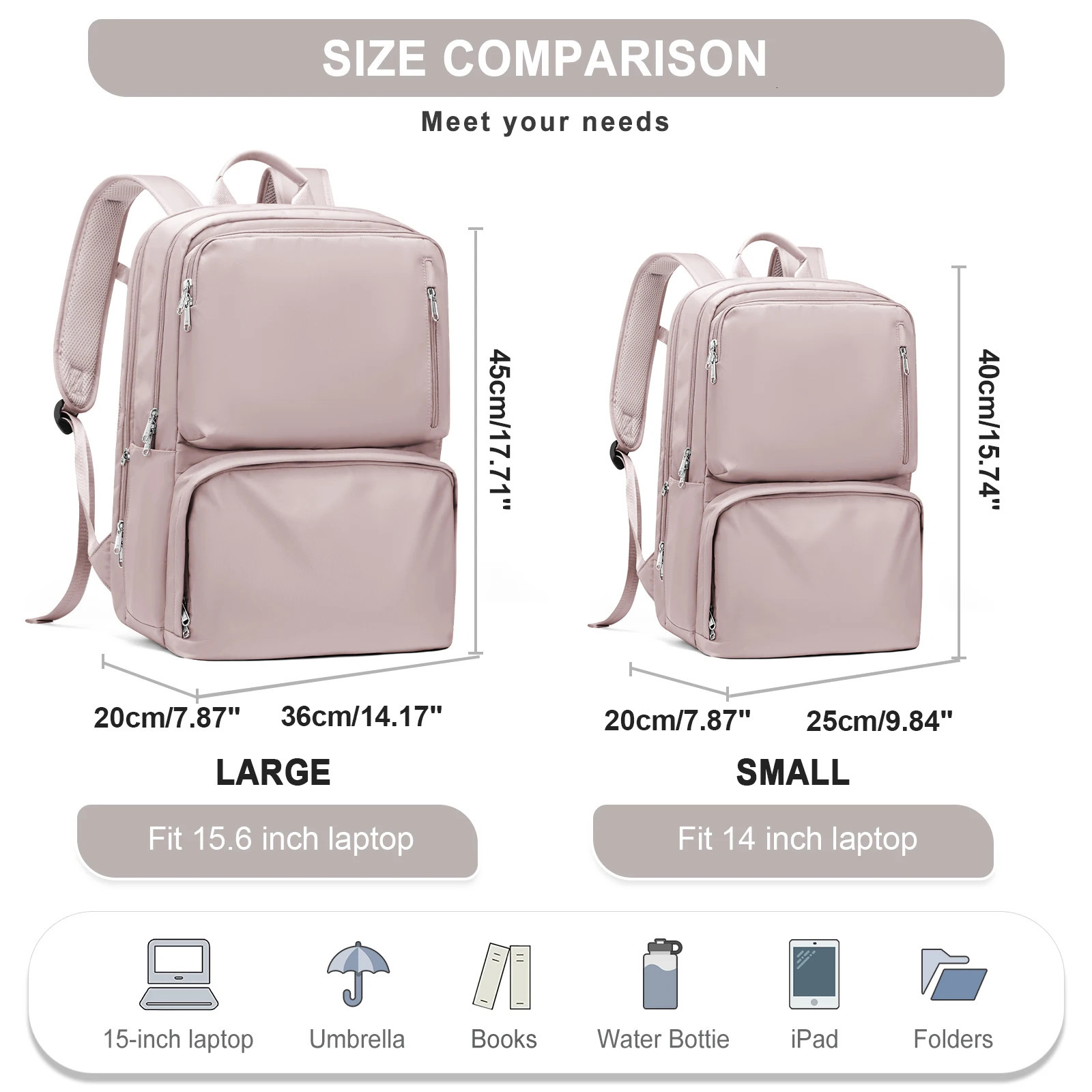 Ship from US Travel Backpack Women Carry On College for 156 Inch Laptop Nurse Teacher Mens Bag 250227FBB