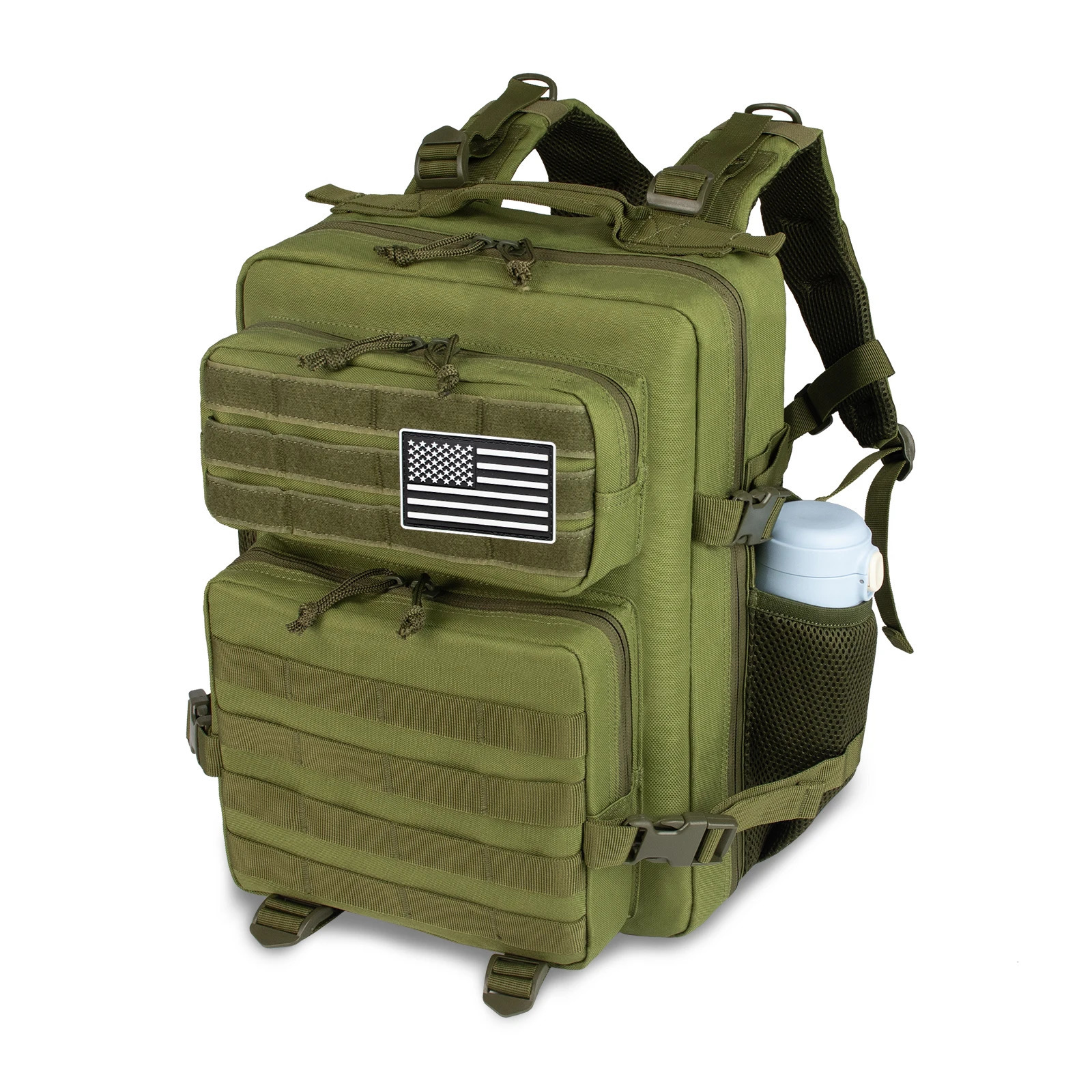 Ship from US 25L Military Tactical Backpacks For Men Camping Hiking Trekking Daypack With Removable Water Bottle Pouch Bug Out Bag Lage MOLLE 250227FB