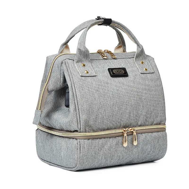 Diaper Bags New multifunctional mother diaper backpack for pregnant women large capacity dry wet separation zipper mother travel pajamas care bag Y250
