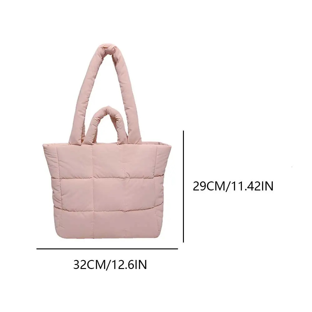 Ship from US Women Puffer Tote Bag Fashion Shoulder Large Capacity Soft Cloud Quilted Purse Stylish Commuting 250227FBB