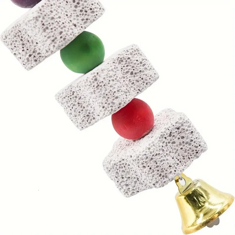 Flower-Shaped Bird Molar Toy Parrot Grinding Stone Bird Cage Toy Parakeet Chinchilla Squirrel Toy Bird Cage Accessories 250226