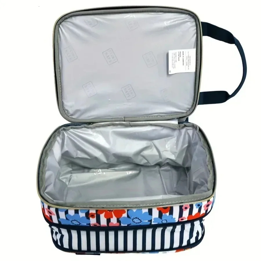Ship from US Expandable Insulated Lunch Bag Handle Picnic Box for School Office Travel Business 250227FBB