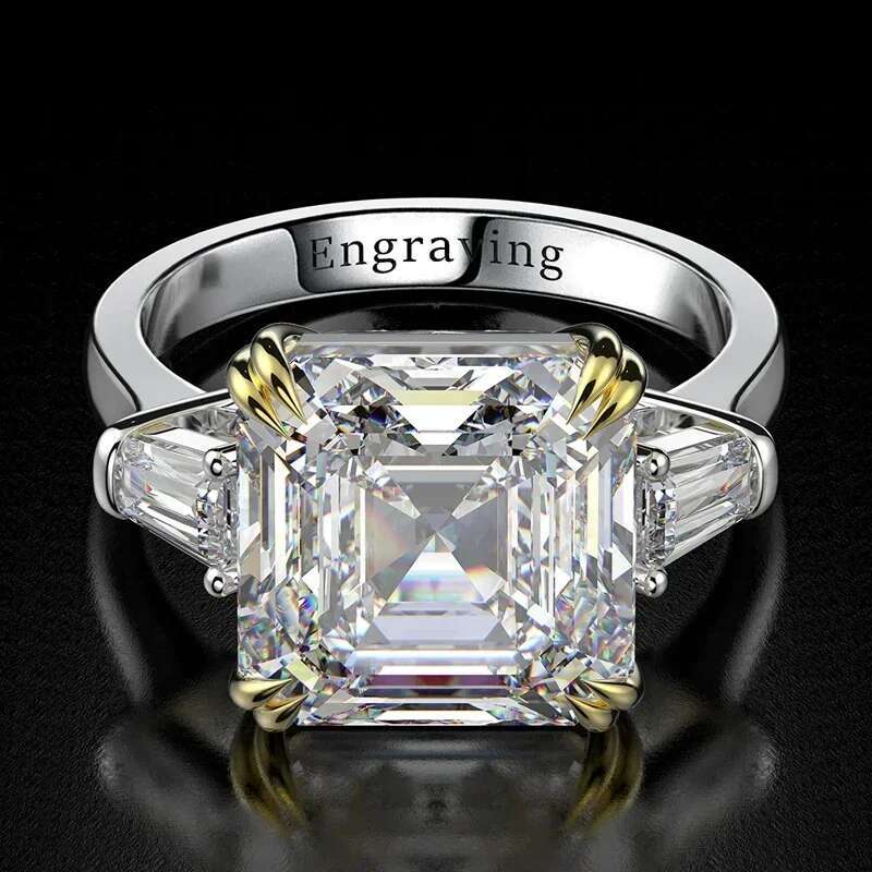 Desire Sterg Sier Created Moissanite Citrine Dias Gemstone Wedding Engagement Ring Fine Jewelry Gift Wholesale