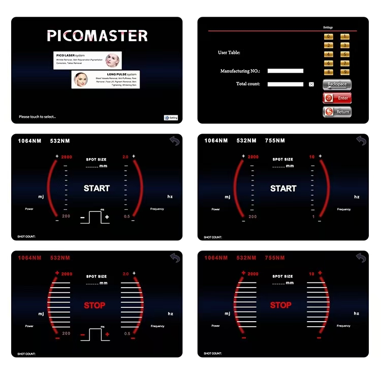 Professional Picosecond Laser Pico Laser Q Switch Nd Yag Laser 1064nm 532nm 755nm Tattoo Removal Anti-Aging Wash Eyebrows