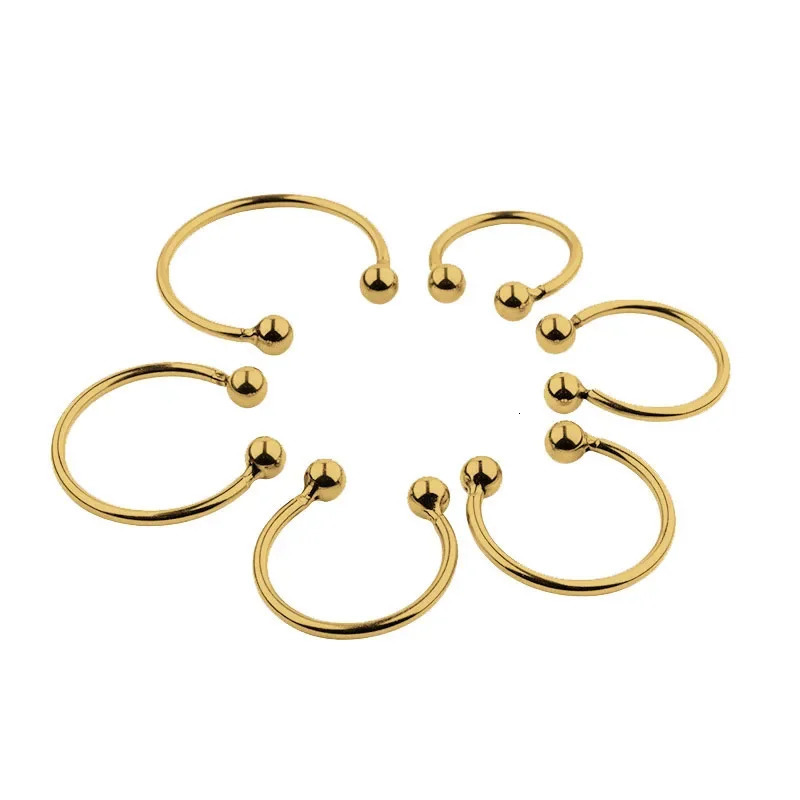 Dual Ball Gold Color Stainless Steel Cock Head Glans Penis Ring Sex Increase Orgasm Sex Toy Products Delay Ejaculation Lock Ring 250227