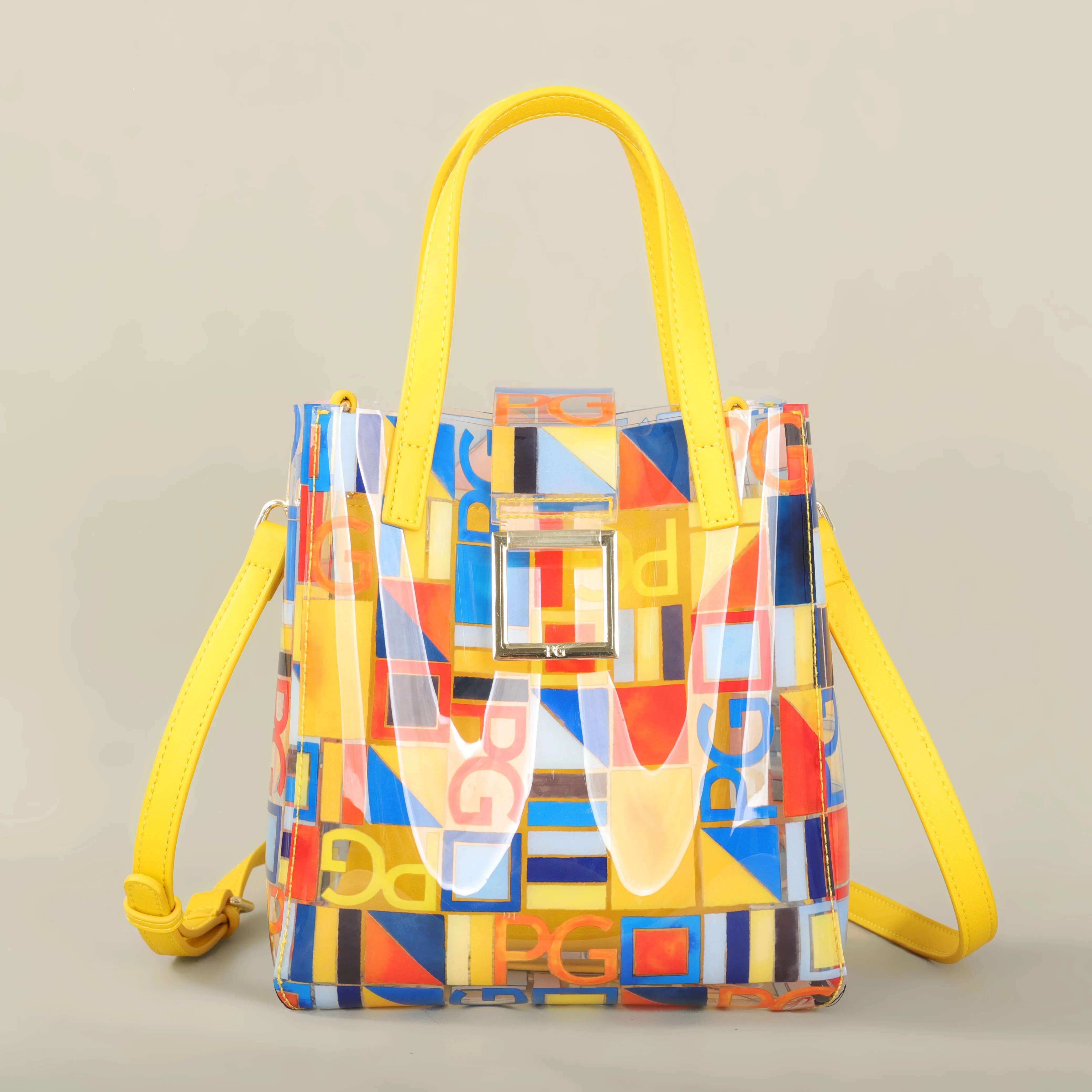 PG Women's Tote New Steel Emed Handheld Bun Gift Shopping Bag