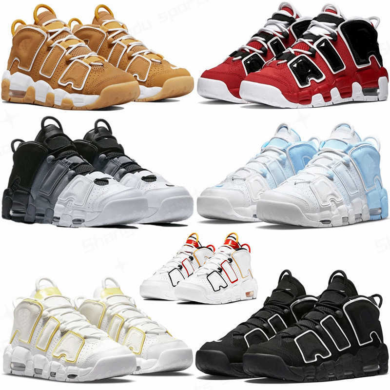 Running Original Og More Uptempos Basketball Shoes Mens Womens Tempos Scottie Pippen Obsidian Black White Bulls Hoops Pack Red Multi-color Trainers Sports Sneakers