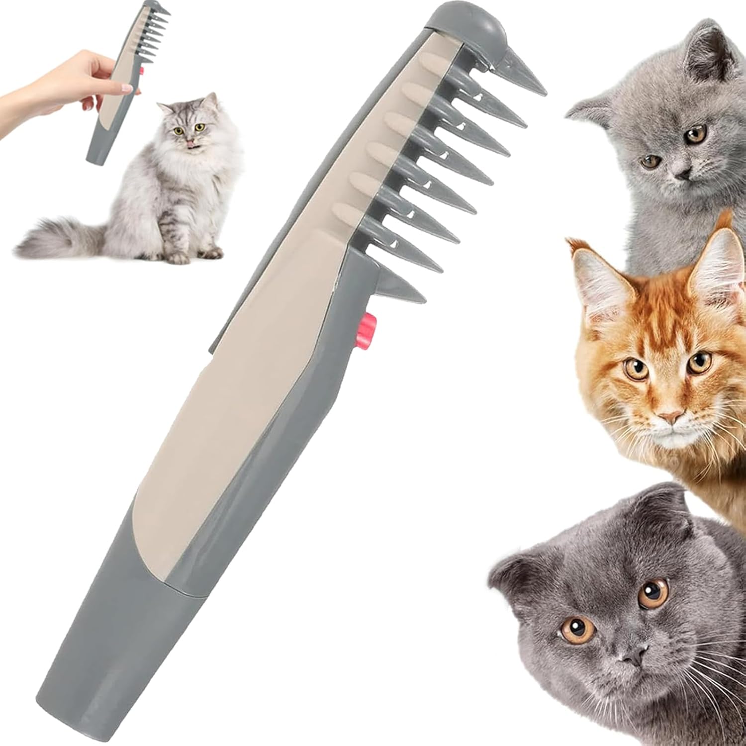 Pet Comb Electric Pet Hair Knot Remover, Pet Dog Grooming Comb Hair Trimme for Dogs Puppies Cats