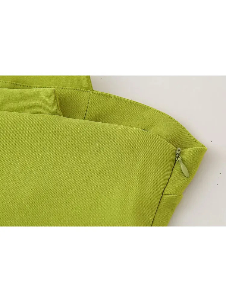 TELLHONEY Womens Fashion Strapless Fold Asymmetric Top Casual Slim Side Zipper Solid Color 250226