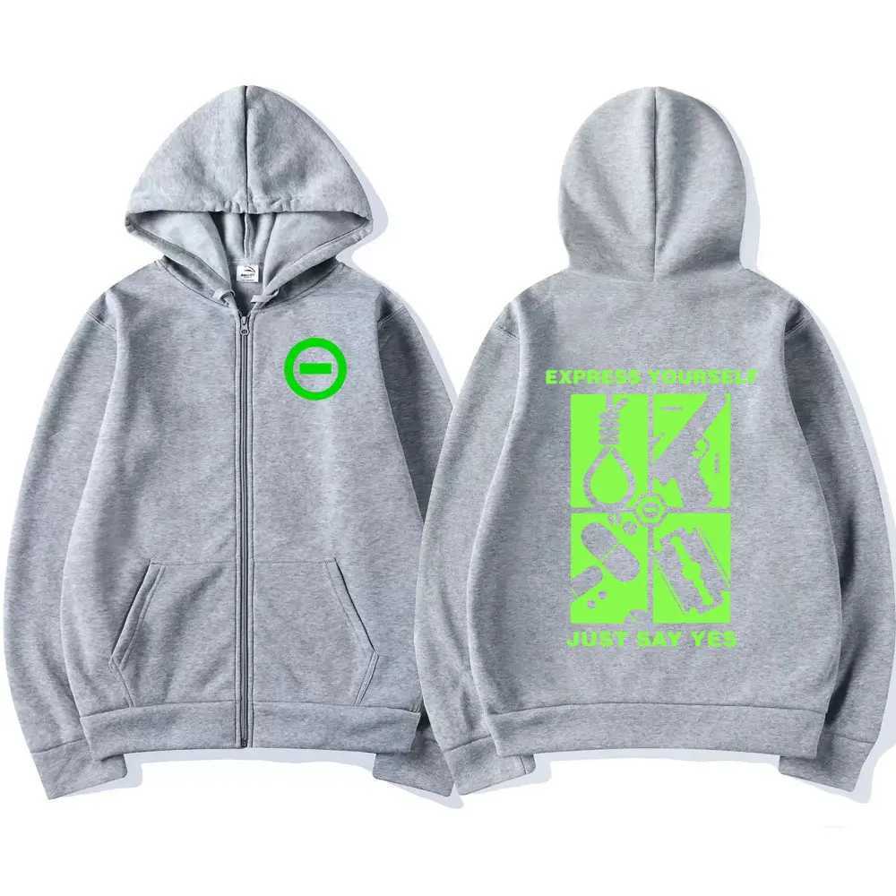 ZipUp Hoodie Graphic Print Sweatshirt Gothic u0026 Rock Music Inspired Jacket for Men u0026 Women L251018R2ZI