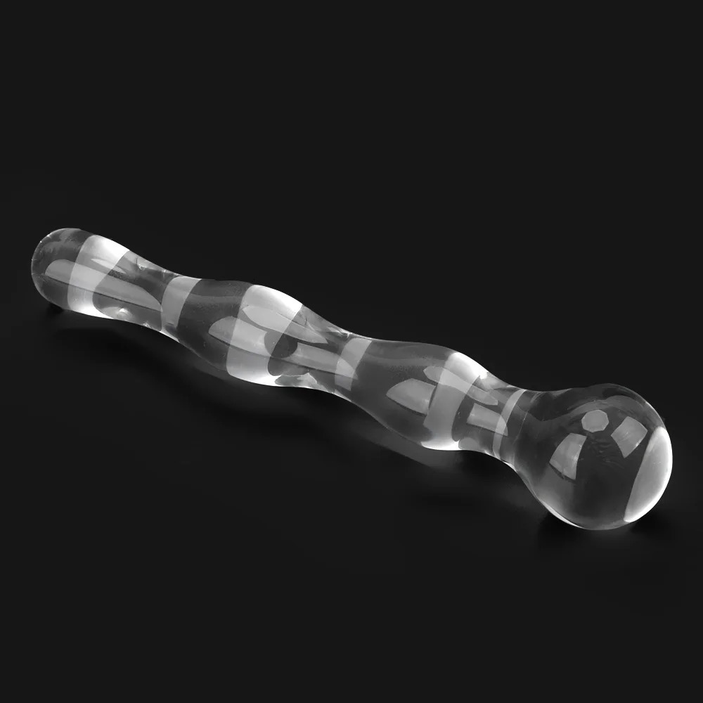 19cm Glass Butt Plug Anal Beads Dildos for Women Vaginal Men Prostate Massager Female Masturbator Sex Toys Adult Erotic Products 250227