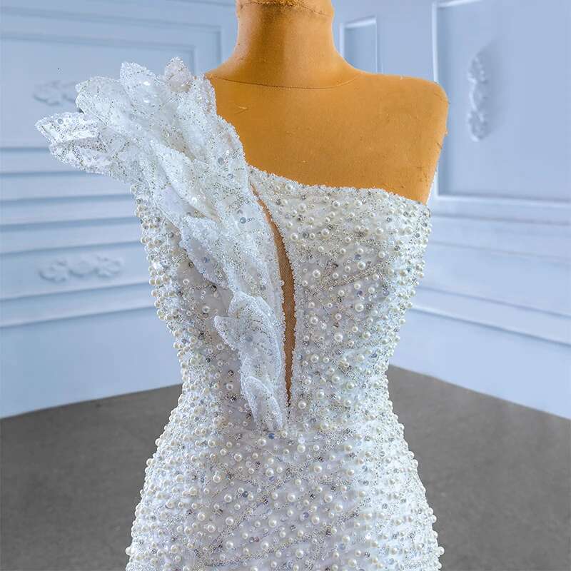 Superfine Dresses For Women Custom Mermaid Strapless Crystal Sequins Wedding RSM 222206 Bridal Dress