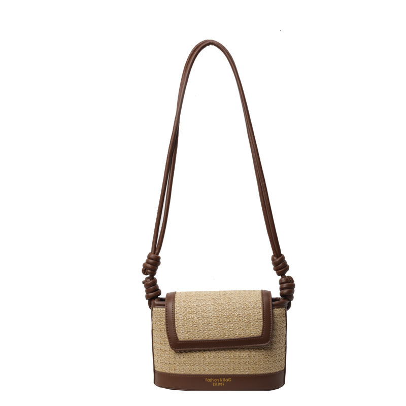 Seaside vacation 2025 summer new women's woven with fresh feeling crossbody fashionable rainbow color western-style small bag #swissmilitary
