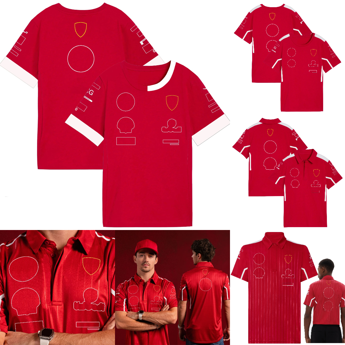 2025 F1 Team Men's T-shirt Formula 1 Driver Racing Suit T-shirts Fans Red Round Neck Short Sleeve Jersey Unisex Tee Plus Size Custom