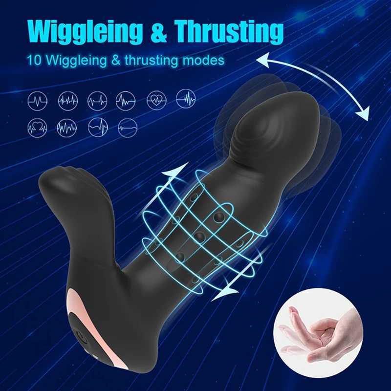 Male Thrusting Prostate Massager Rotating Anal Vibrator Male Masturbator G-Spot Stimulation Butt Plug Sex Toys For Men CouplesW250228
