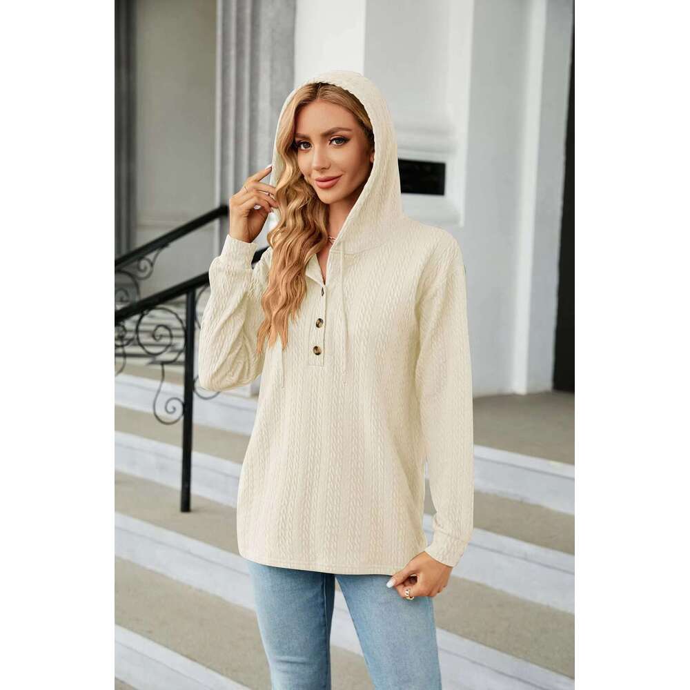 New Custom Women Sweaters Ladies Hoodie Loose Casual Pullover Hooded Knitted Long Sleeved Top