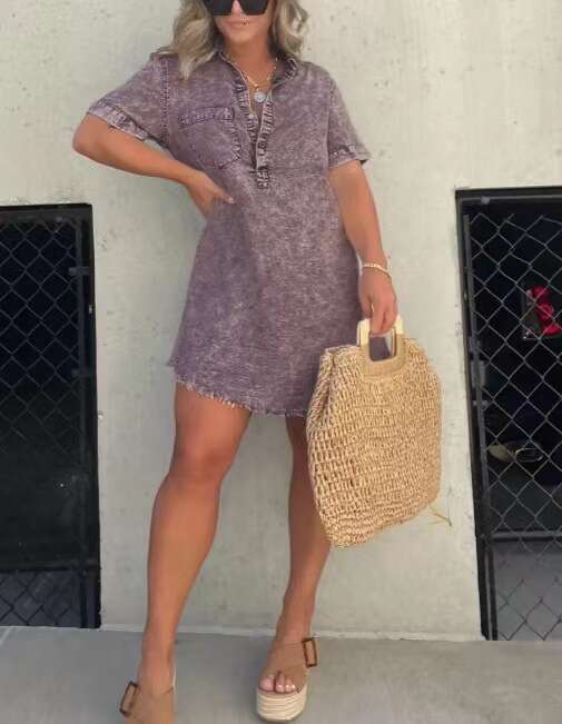 popular women's comfortable dress, 2025 new casual versatile fashion clothing