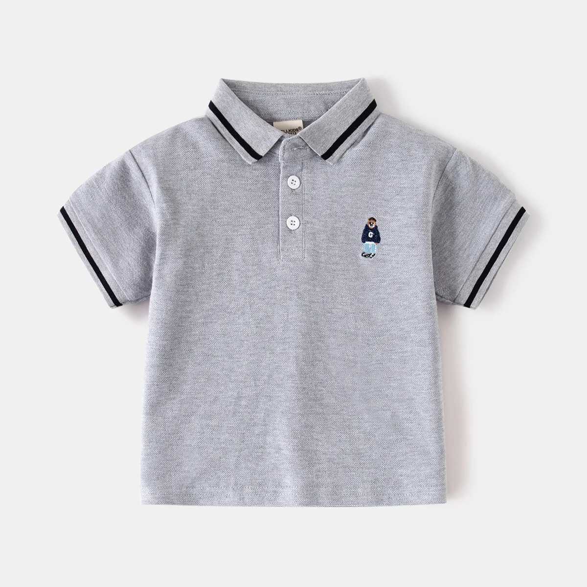 Children Summer Clothes Boys Polo Shirt Short Sleeve Kids Top Wear Striped Casual Boys ShirtsT250228