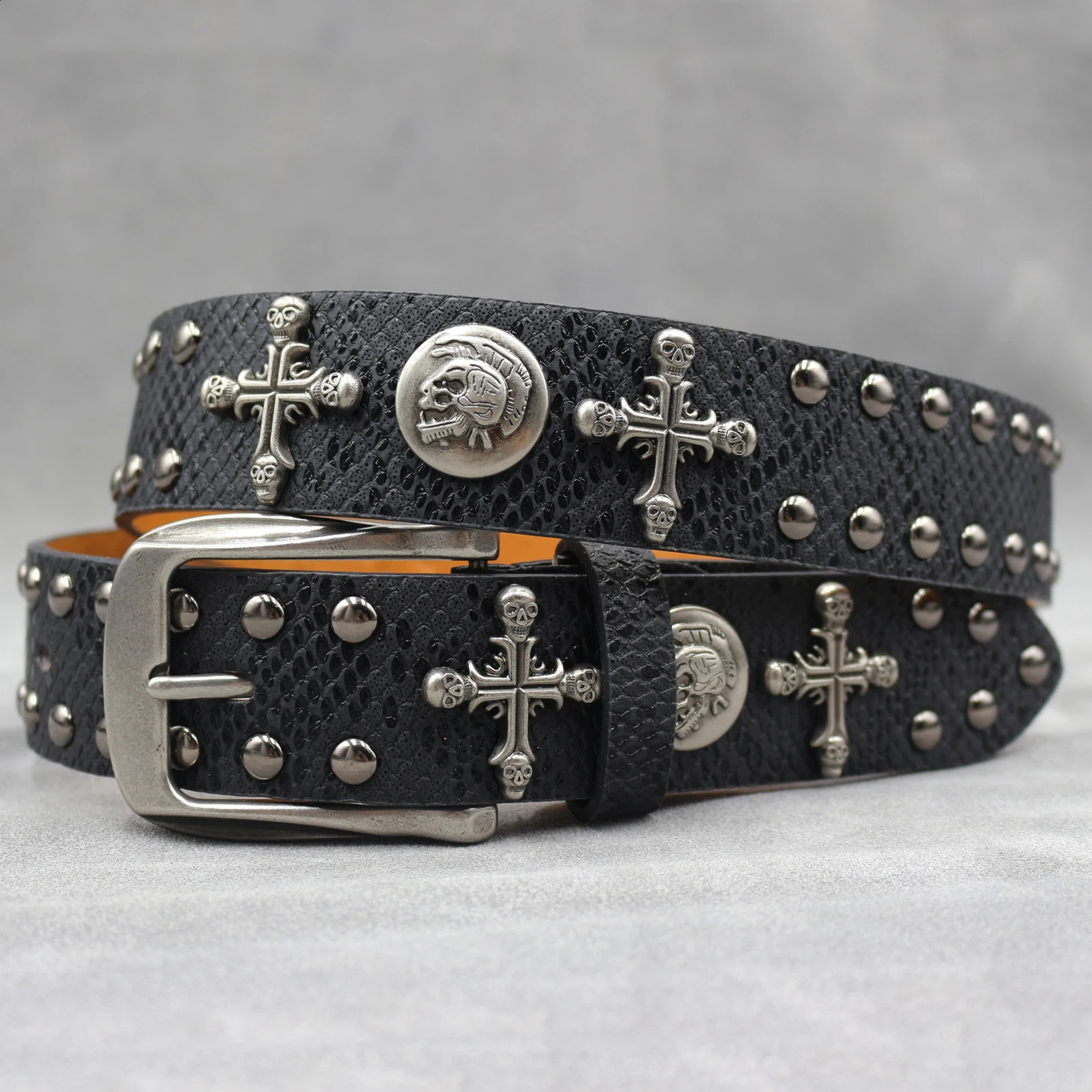 Rivet PU Leather mens belt Fashion alloy belts Buckle jeans belts for men business belt female belt 250221