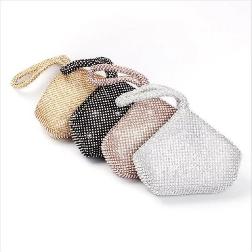 Women Crystal Diamond Evening Bag Triangle Clutch Purse Party Wedding Prom Pouch 250221