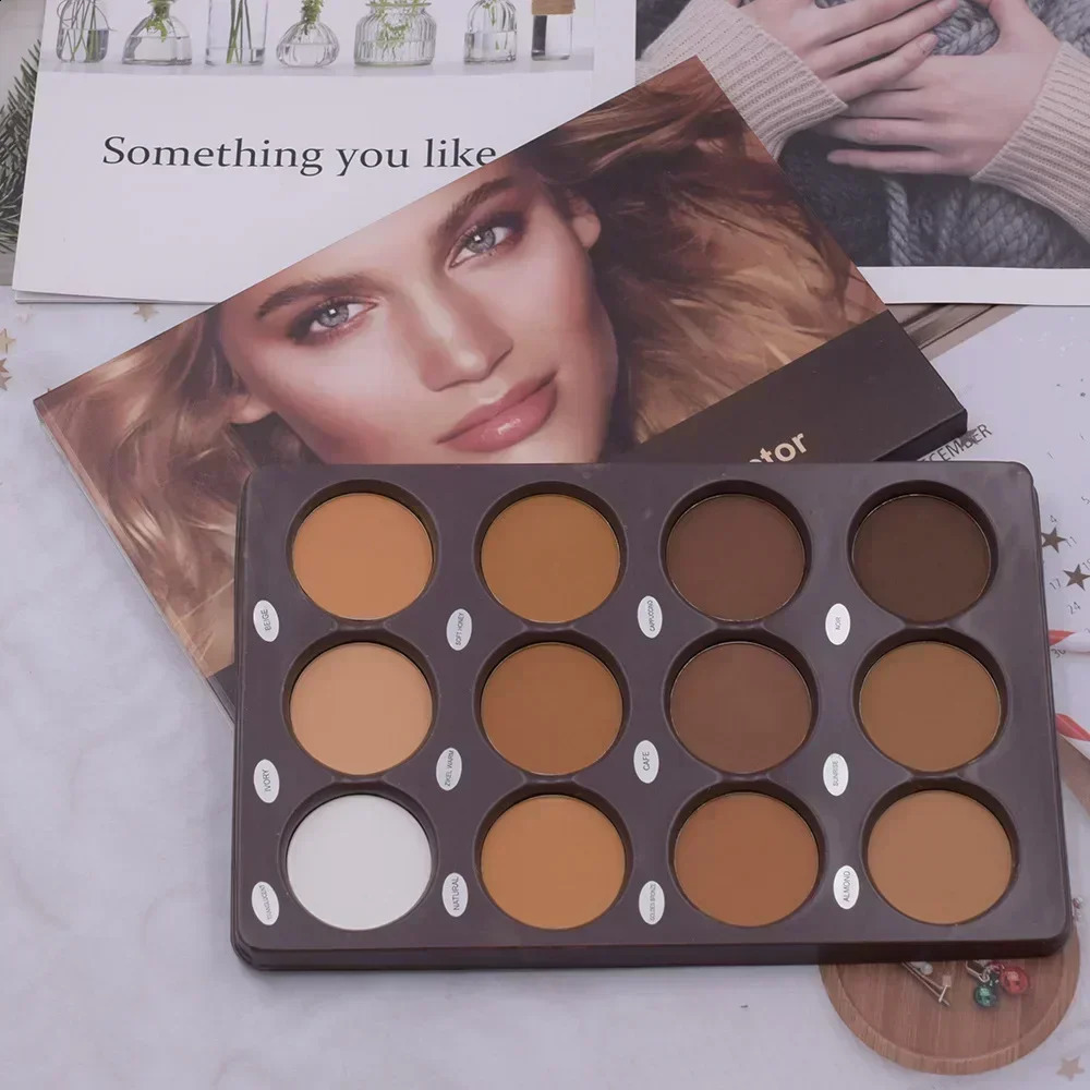 12 Colors Make Up Contour Palette Face BronzerMake Up Highlight Face Sculpting Matte Contour Palette Bronzer Powder 250214