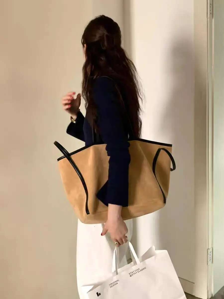 LEFTSIDE Big Faux Suede Shoulder Bags For Women new style Winter Y2k New Fashion Designer Trend Female Tote Bag Lady Handbags