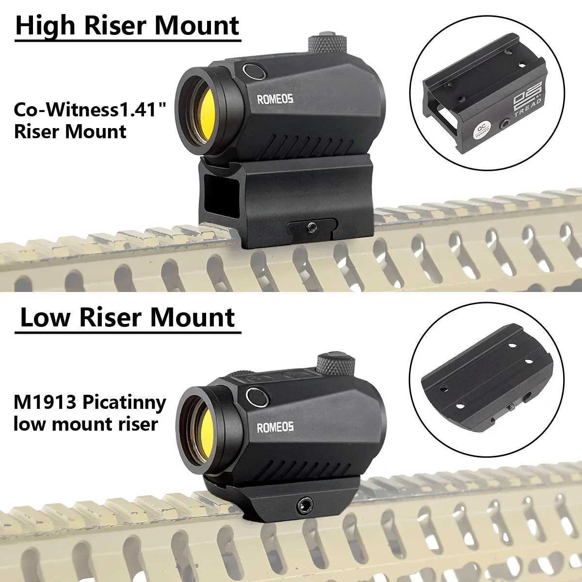 Tactical Unity 1x20mm 2 MOA Red Dot Sight Fast Mount REFLEx Scope Holographic RifLEscope Hunting 20mm Riser Mounts X250228