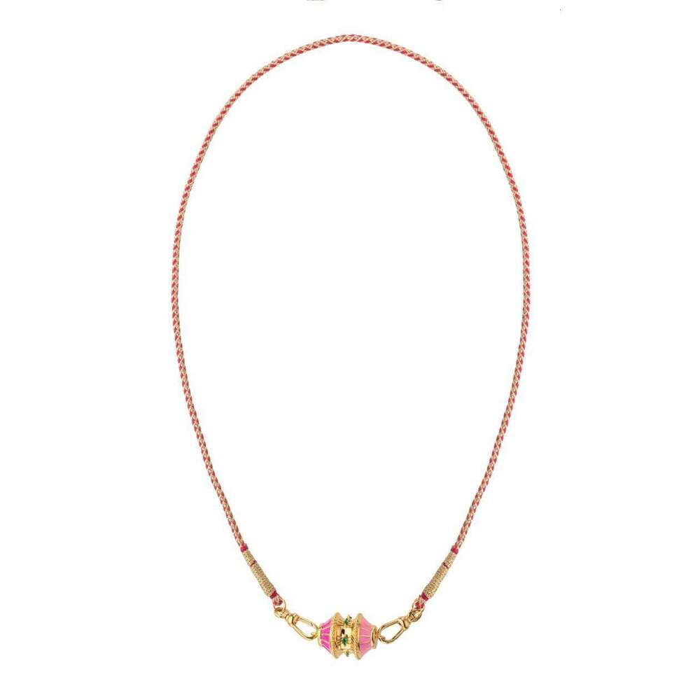Dopamine Fried Dough Twists Valentine's Day Gift Irregular Necklace Vacuum Plating in Furnace
