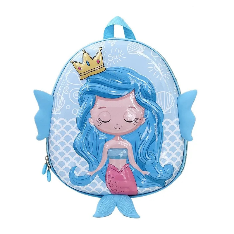 Cartoon Mermaid Backpack Kindergarten Schoolbag EVA Eggshell Childrens School Bag 2-5 Years Old Girls Book Bag Kids Backpack 250227
