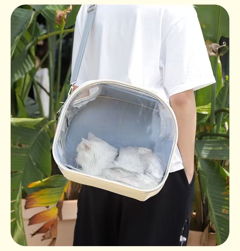 Cat bag, portable bag for going out, cat box, space capsule, pet backpack, transparent backpack, breathable carrying bag for cats