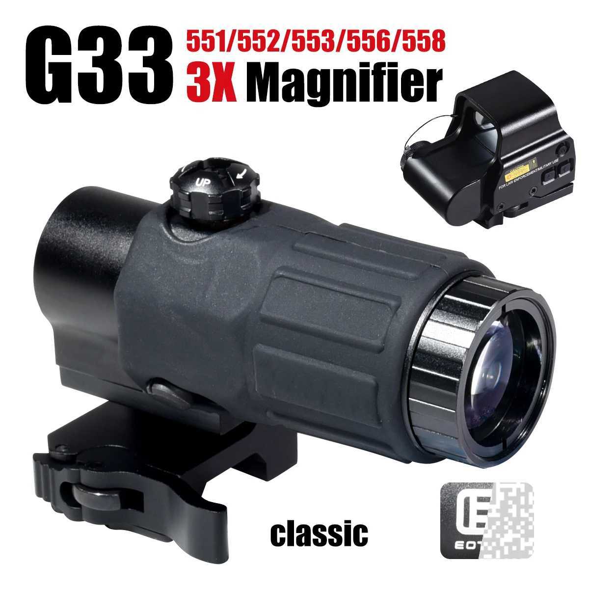 558 Hologram Sight 3X Magnifier Combo with Switch To Side Quick Detachable Scope for Hunting 551 552 553 556 Red Dot Sight X250228