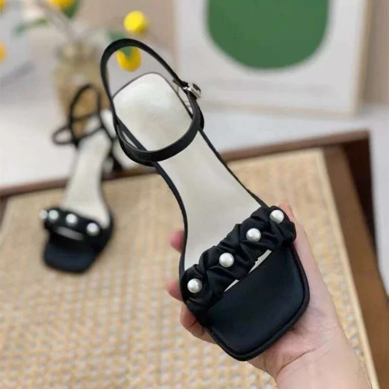 Women's Summer New Style French-Cute High-Heeled Sandals Versatile Outerwear Non-Tiring with Skirt One-Piece Roman Shoes