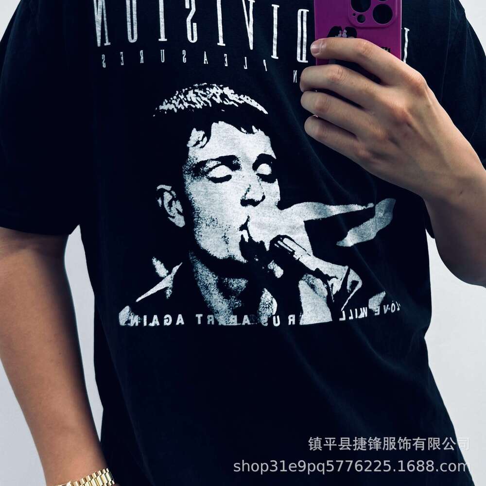Washed vintage hip-hop high street men's and women's loose T-shirt with letter print short sleeved shirt