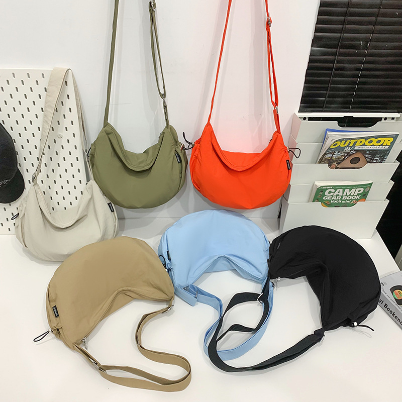 Niche Dumpling Spring/Summer New Style Solid Color Simple Trendy Casual Shoulder Travel Commuter Crossbody Bag #swissmilitary