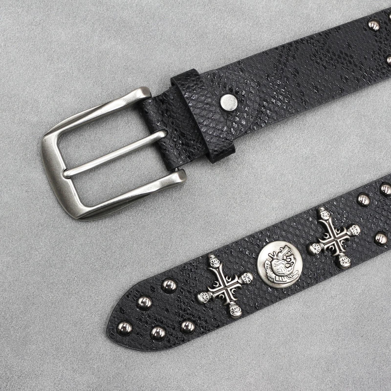 Rivet PU Leather mens belt Fashion alloy belts Buckle jeans belts for men business belt female belt 250221