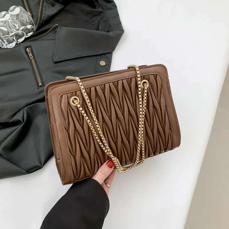 Girls New Shoulder Tote Dia Fashion Ing Commuter Women's Bag Chain Decoration PU Material