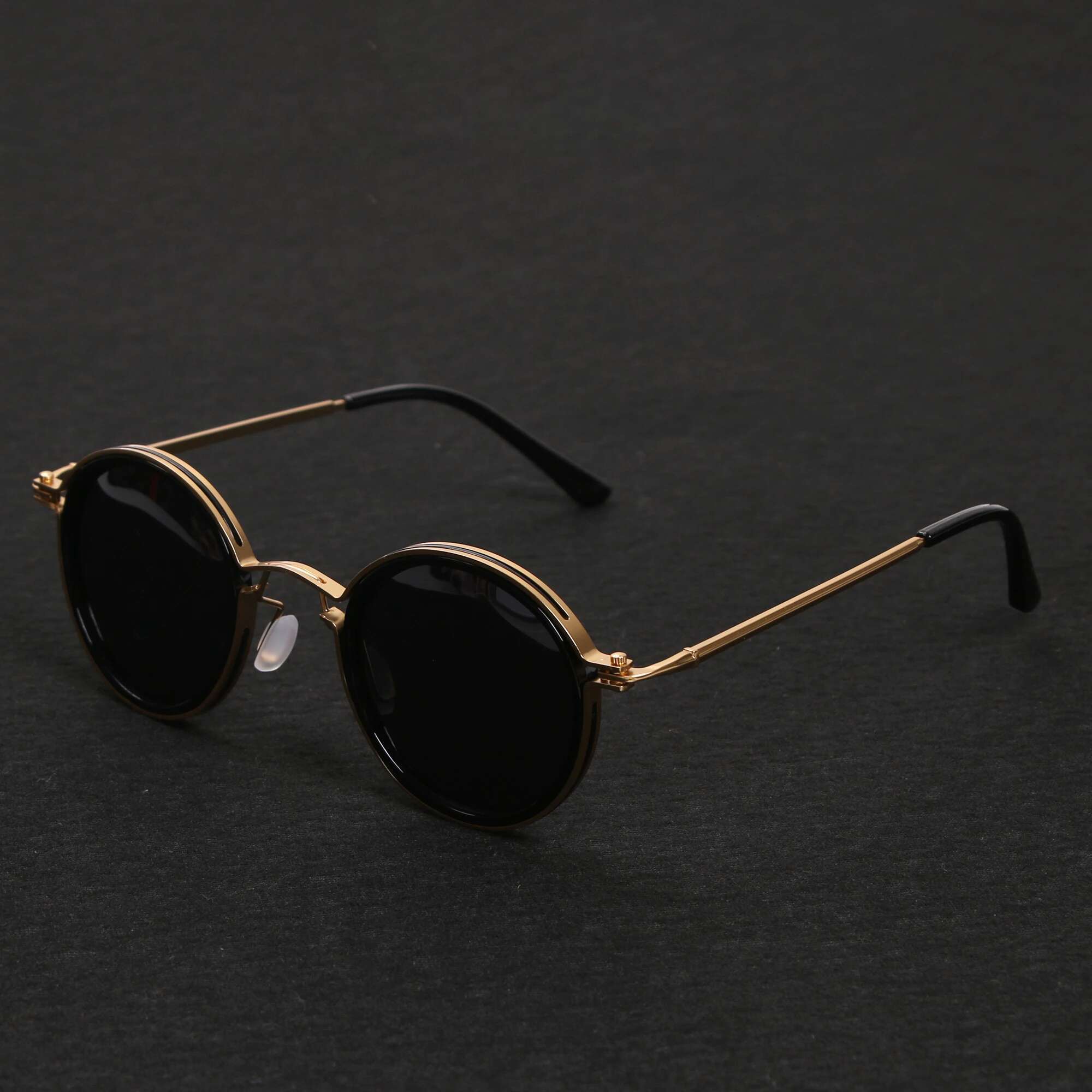 KLASSNUM Men Polarized Sunglases Design Metal Round Frame Sun Glasses Women Retro UV400 Shades Classic Eyewear 2024 New