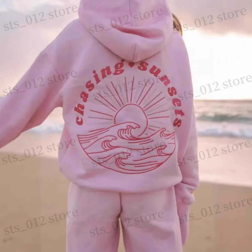 Palm Puff Embroidered Hoodie Sweatshirt Mens Womens Fce Casual Loose Fit for FallWinter 2024 S25930