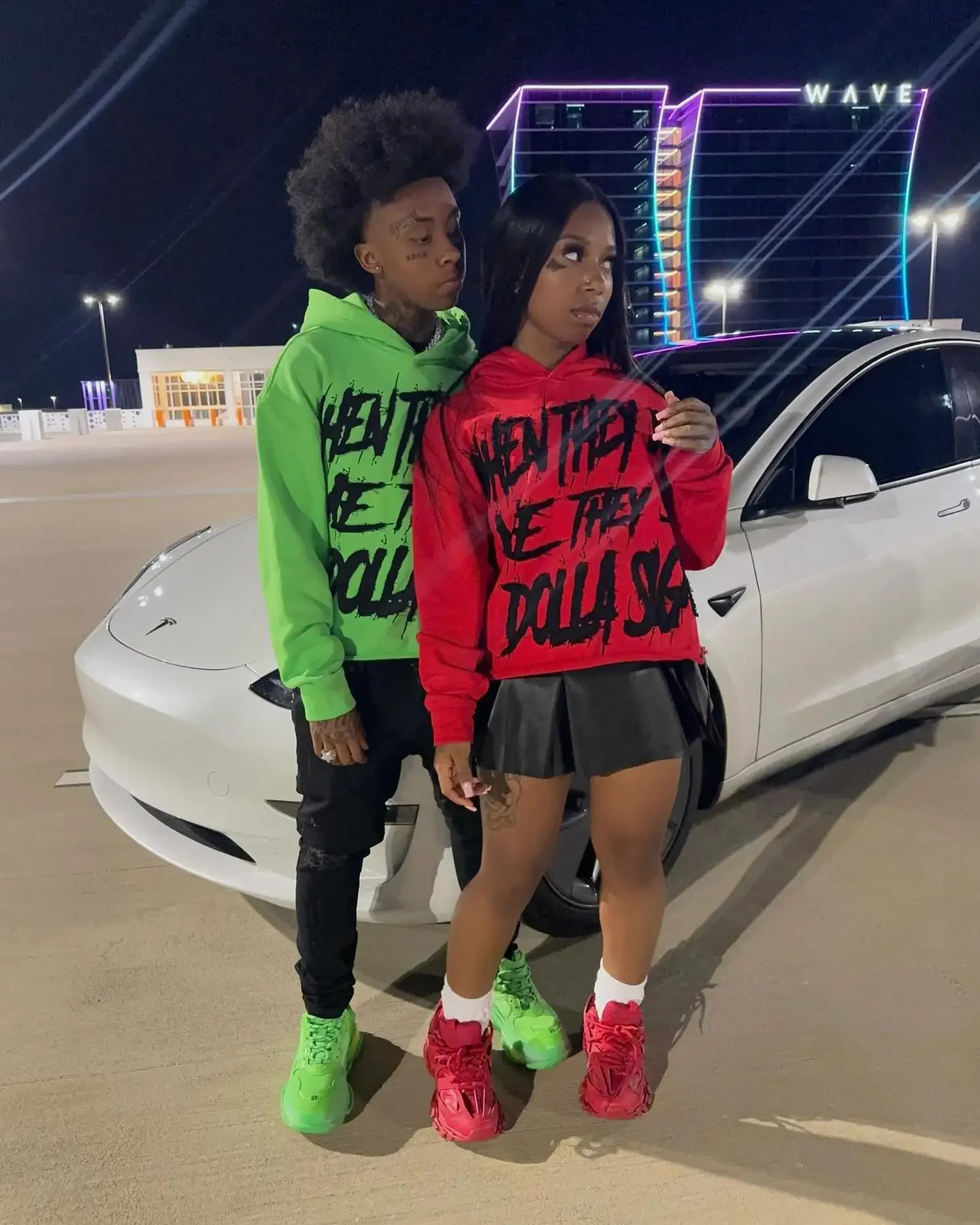 American Y2K Couple Hoodies INS Street Style Color Matching Letters Loose Sweater Hip Hop Harajuku Retro Hipster 250228Z