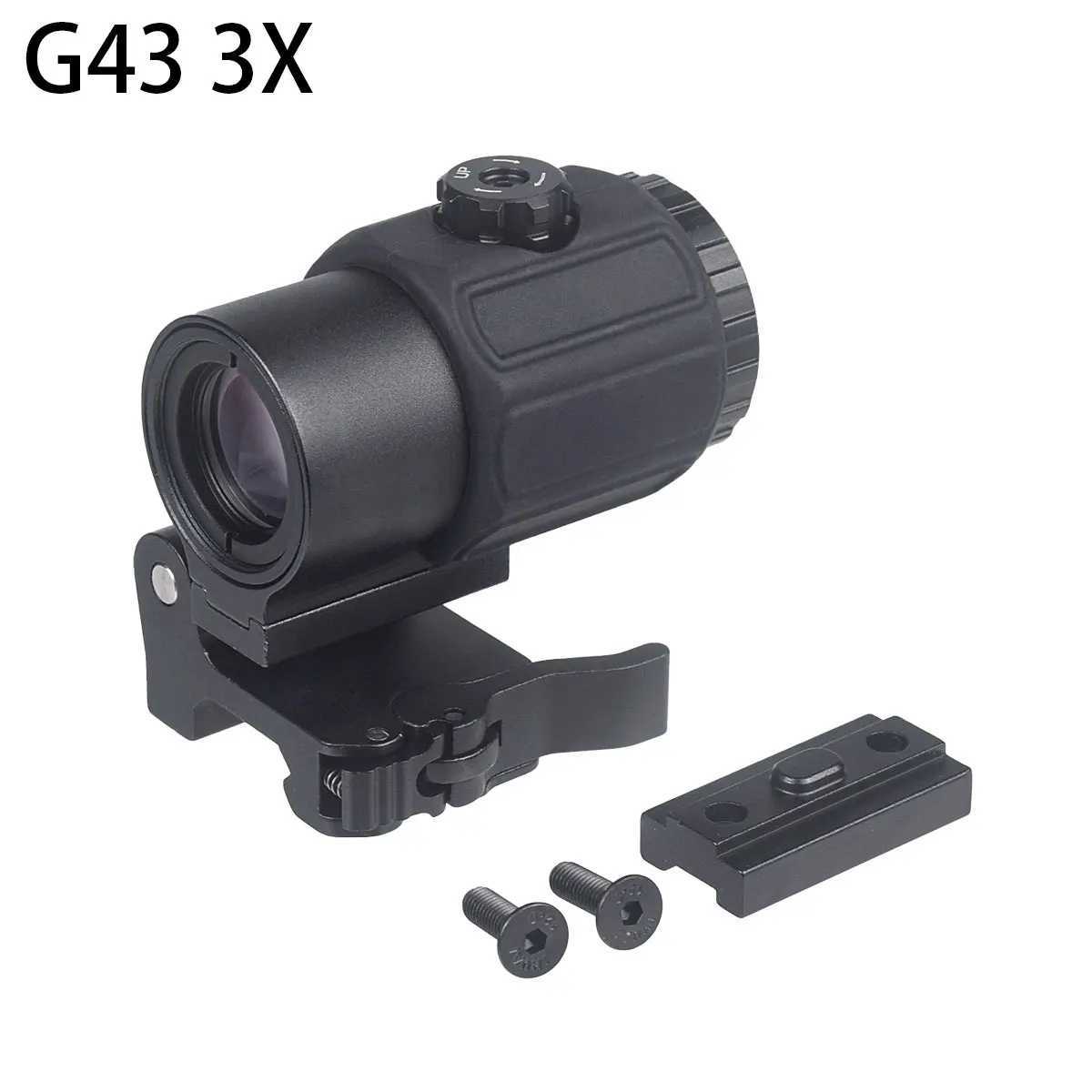 Tactical 3X Magnifier Unity Fast Mount 2.26 Inch Optics Riser For G33 G43 G45 Scope 551 552 553 558 Holographic Red Dot Sight X250228