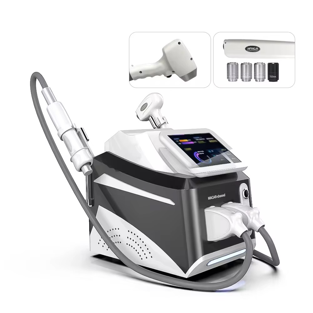 Portable 2 in 1 diode laser machine 4 wavelengths hair removal tattoo removal 3000W diode beauty instrument