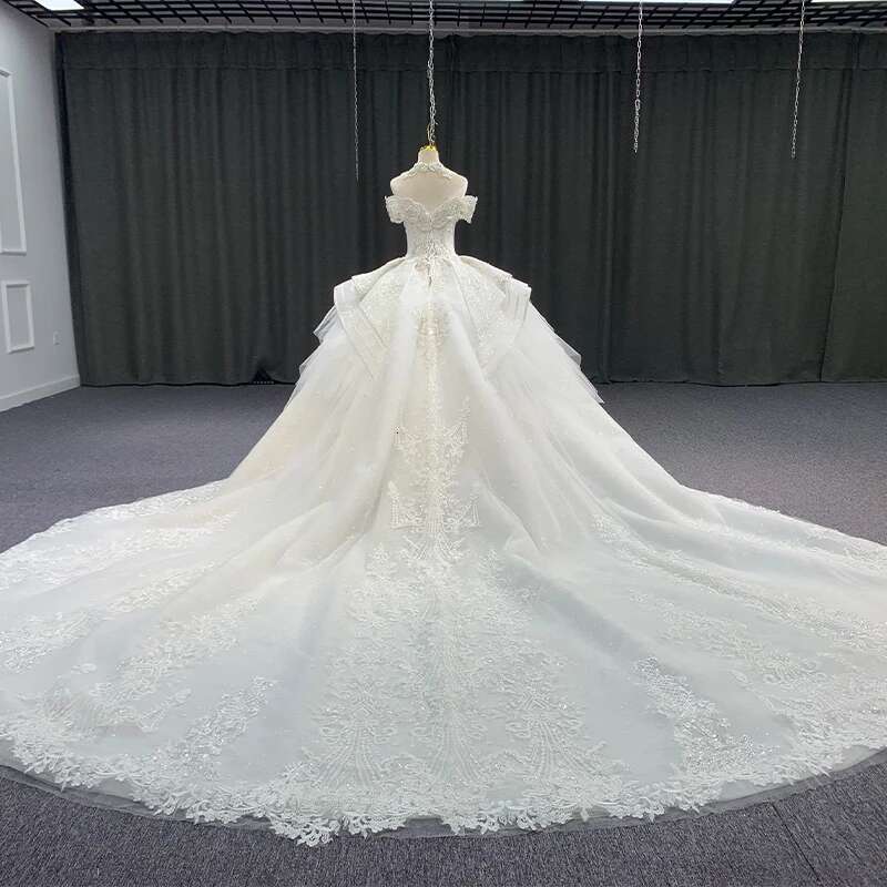 exquisite organza up to the floor spoon custom dresses for women pearls wedding dress