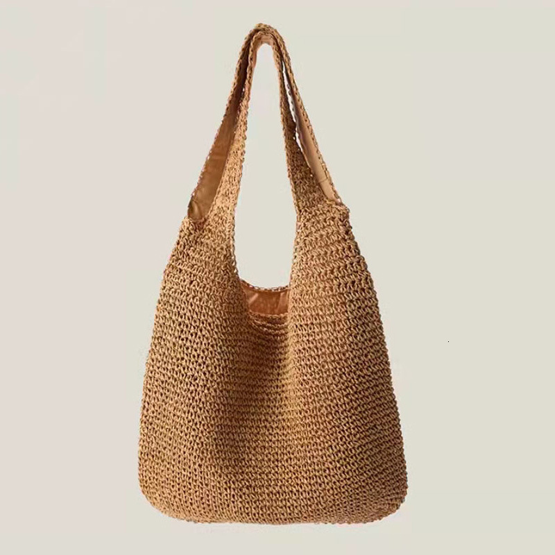 2024 New Grass Women's Summer Beach Vacation Single Shoulder Forest Series Handmade Woven Bag Large Capacity #swissmilitary