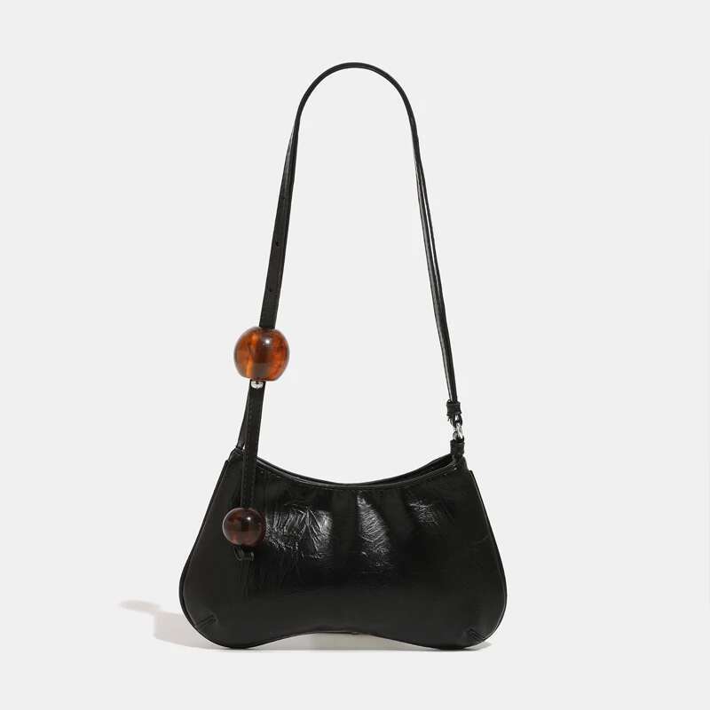Women's Bags Korean Casual Sg Bags For Women Designer Handbags And Purses New In PU Sliver Beaded Ball Slim Underarm Shoulder